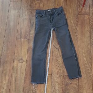 Mother Jeans The Insider Crop Fray Gray 24